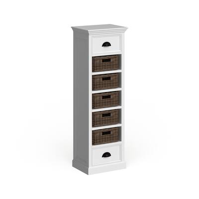 The Gray Barn Ora Mahogany Storage Tower with Basket Set - 15,75 x 11,81 x 47,24