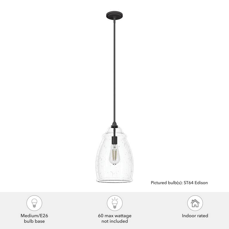 Hunter Dunshire 1-Light Dome Pendant - Kitchen Island, Dining Room, Entry - Modern Farmhouse, Transitional, Contemporary