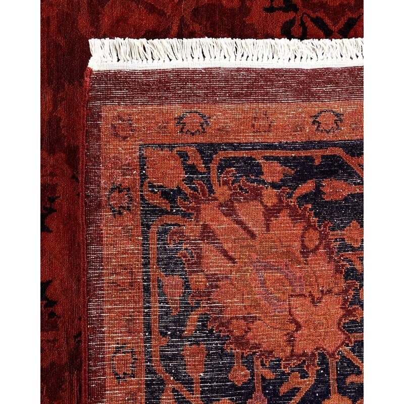 Fine Vibrance, One-of-a-Kind Hand-Knotted Area Rug - Red, 6' 1" x 9' 3" - 6' 1" x 9' 3"