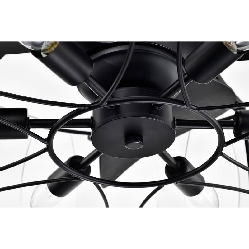 25 Inch Modern style Fandelier Lighted with Remote