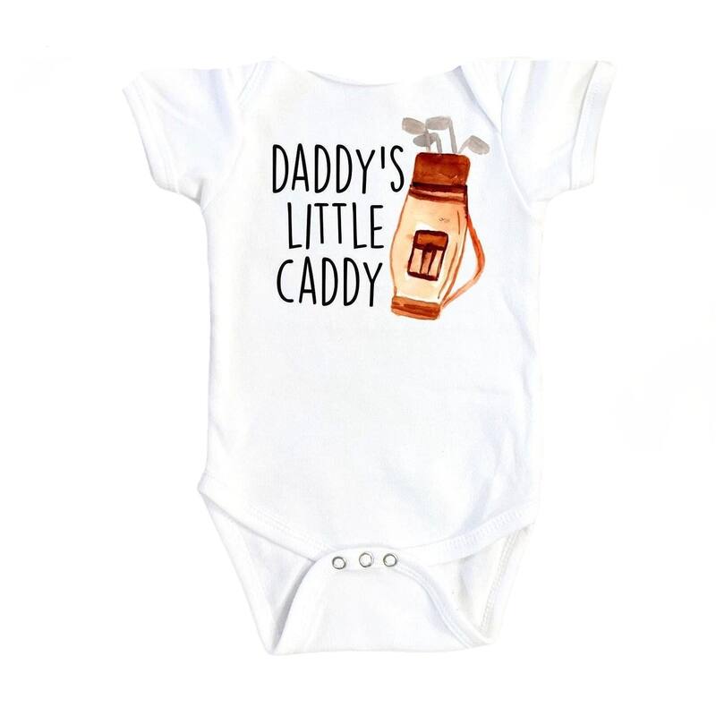 Golf Bag - Baby Boy Girl Clothes Infant Bodysuit Funny Cute Newborn - Natural - 0-3M