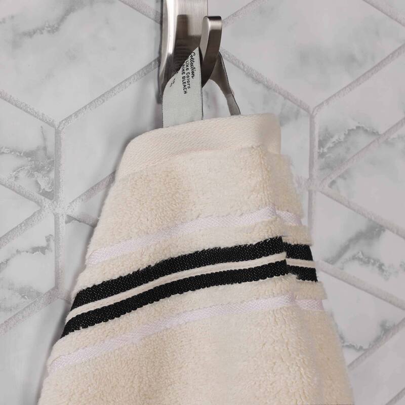 Superior Sadie Zero Twist Cotton Solid and Floral Hand Towel Set of 6