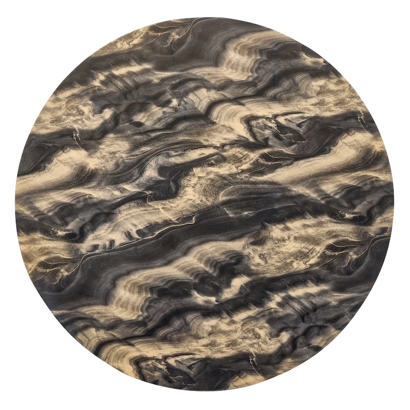 Roundhill Furniture Cavira 5-Piece Round Modern Dining Set