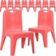 preview thumbnail 5 of 22, 10 Pack Plastic Stackable School Chair-11" Seat Height - 13.75"D x 12"W x 21.5"H Red