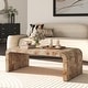 preview thumbnail 8 of 18, NPD Furniture Adriel Burl Wood Coffee Table Natural Burl