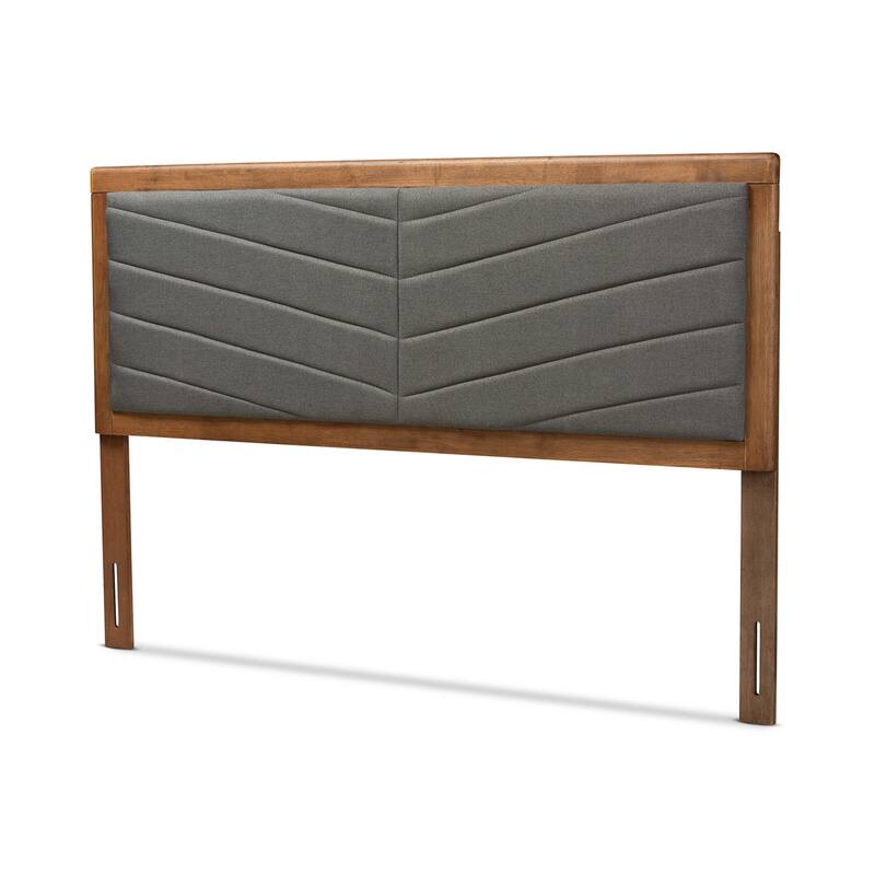 Iden Modern and Contemporary Wood Headboard-Dark Grey - Queen