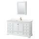 Option White / Carrara Cultured Marble Top / Brushed Gold