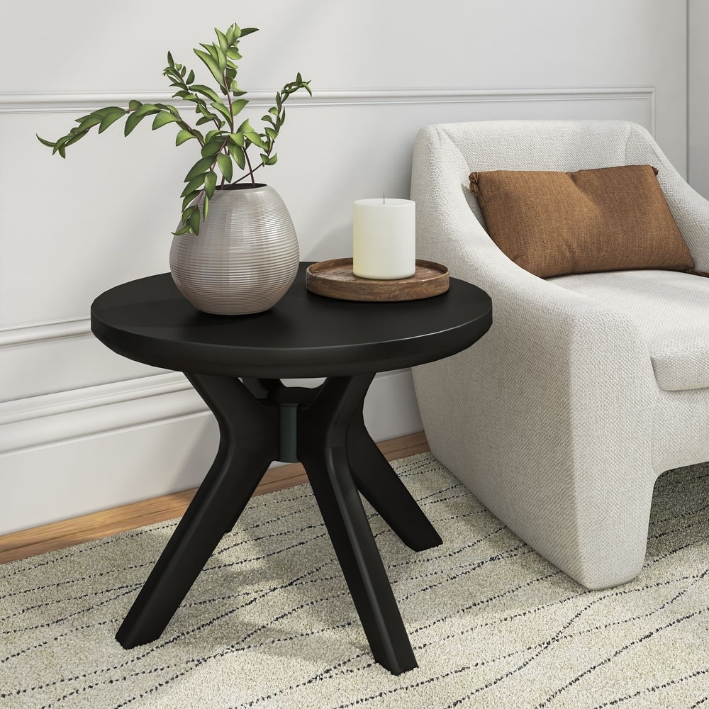 Plank and Beam Verso Round Side Table - 24"