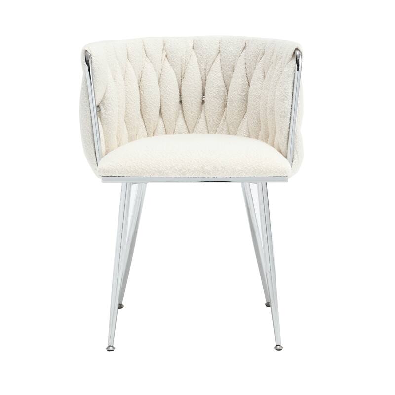 Leisure Velvet Dining Chairs With Metal Feet 2PC/SET