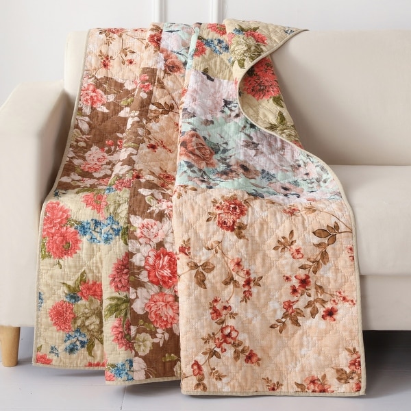 Greenland Home Fashions Briar Authentic Patchwork Throw Quilt. Opens flyout.