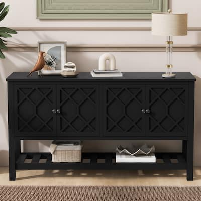 Elegant entrance table with polygonal door design