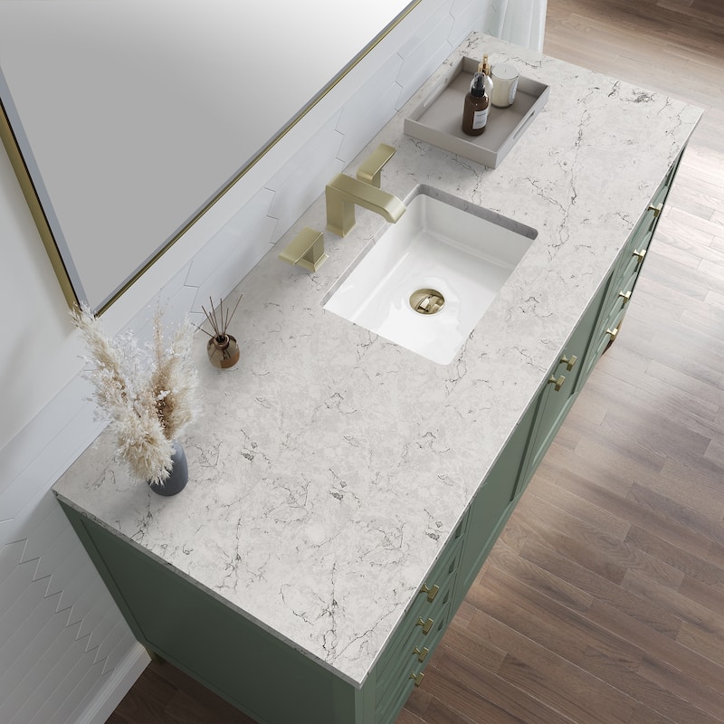 James Martin Vanities Chicago 60" Single Vanity, Smokey Celadon