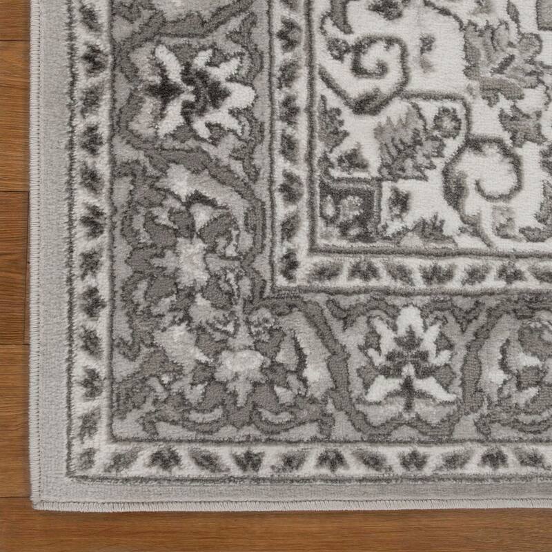 Superior Traditional Oriental Floral Medallion Indoor Area Rug