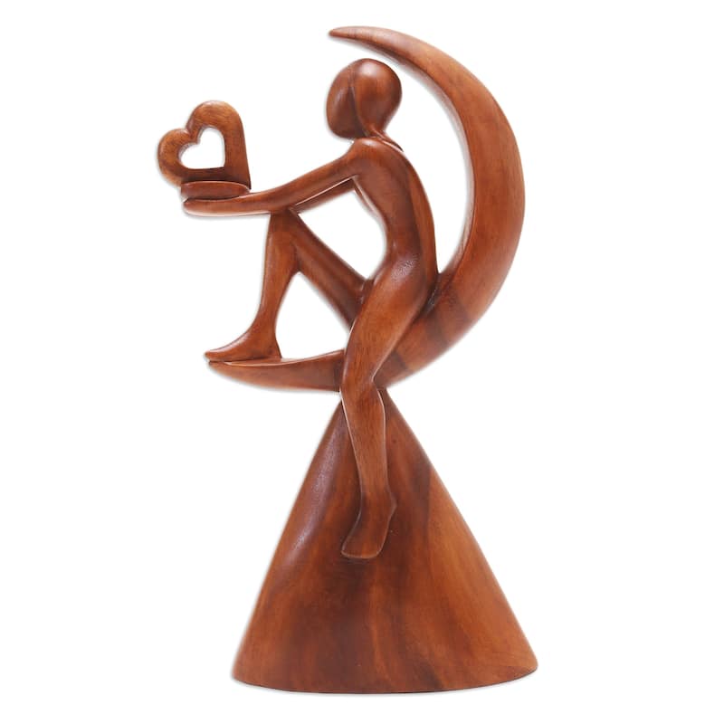 Novica Handmade A Fathers Hope Wood Sculpture