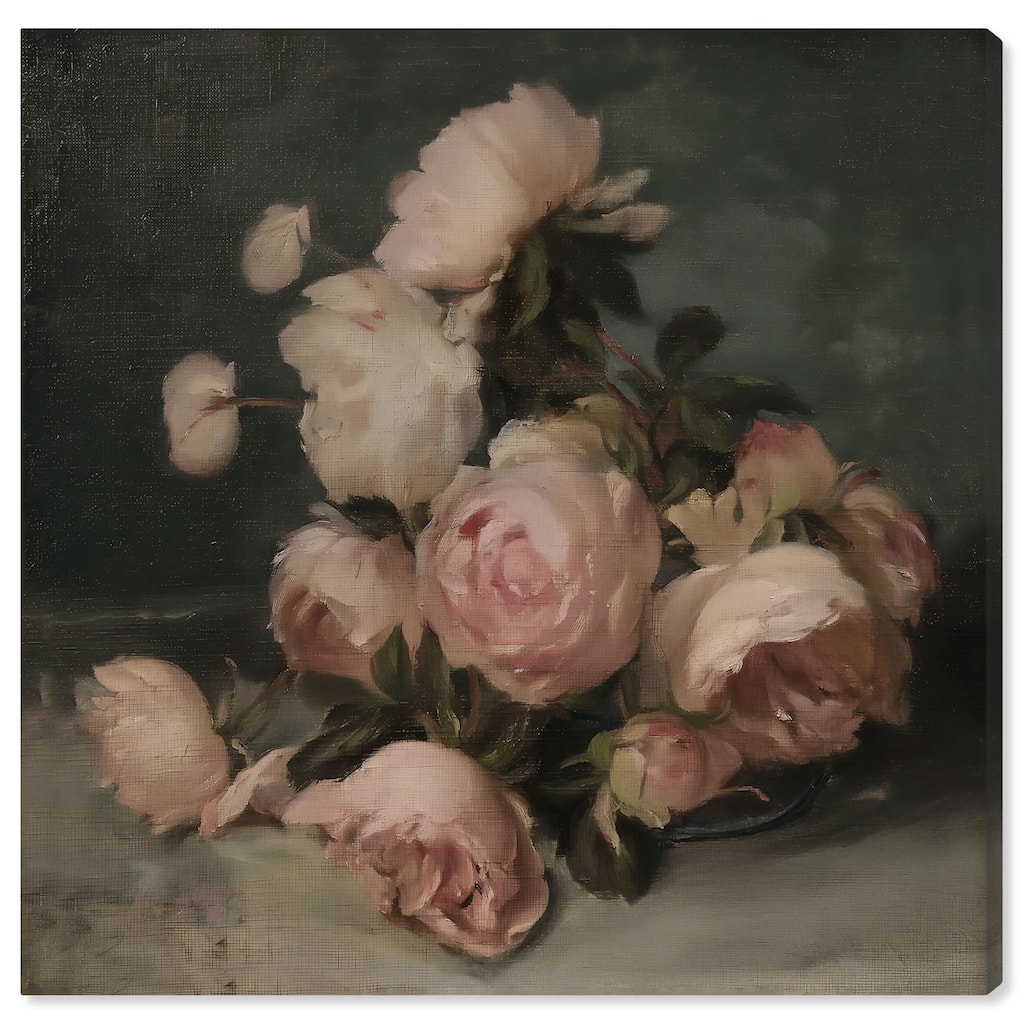 Roses in Shadow II Canvas by Art Remedy, Gallery Wrapped