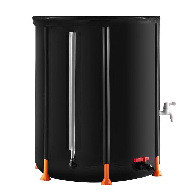 Green PVC Rain Barrel with Mesh Top, Dual Outlets