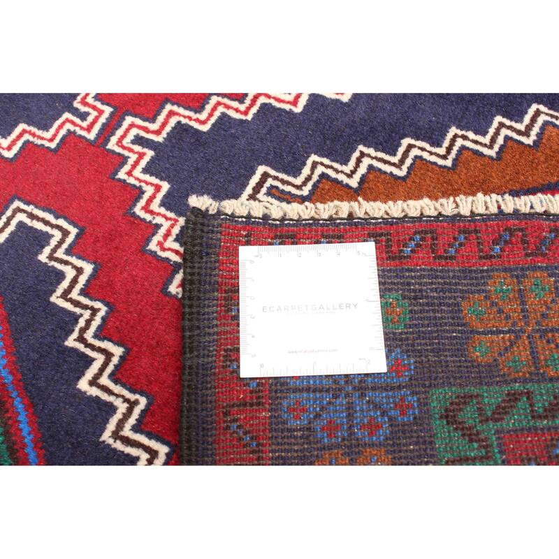 ECARPETGALLERY Hand-knotted Teimani Dark Red Wool Rug - 2'10 x 4'8