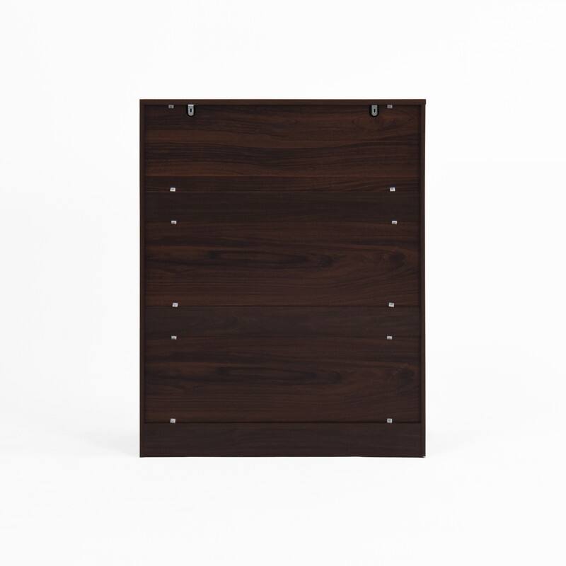 Modern 4-Tier Shoe Cabinet with Drawer & Adjustable Shelves, White Wooden Entryway Storage Organizer