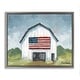 preview thumbnail 21 of 26, Stupell Patriotic Country Barn Framed Floater Canvas Wall Art Design By Sara Baker 21 x 17 - Grey