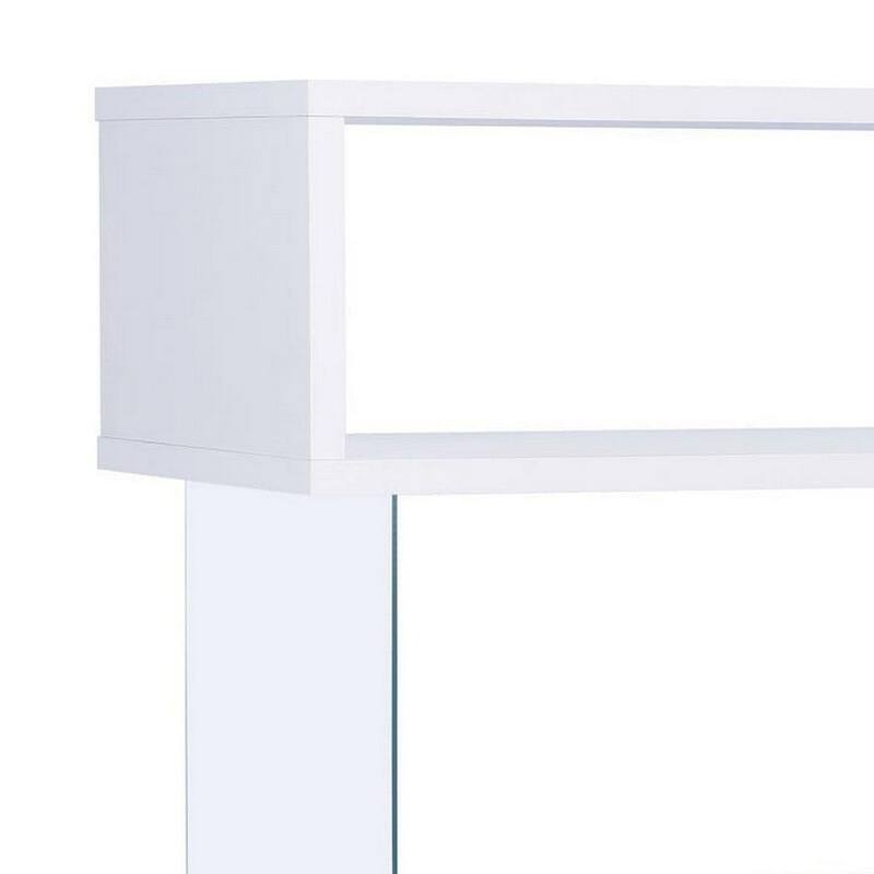Fantastic glossy white wooden bookcase