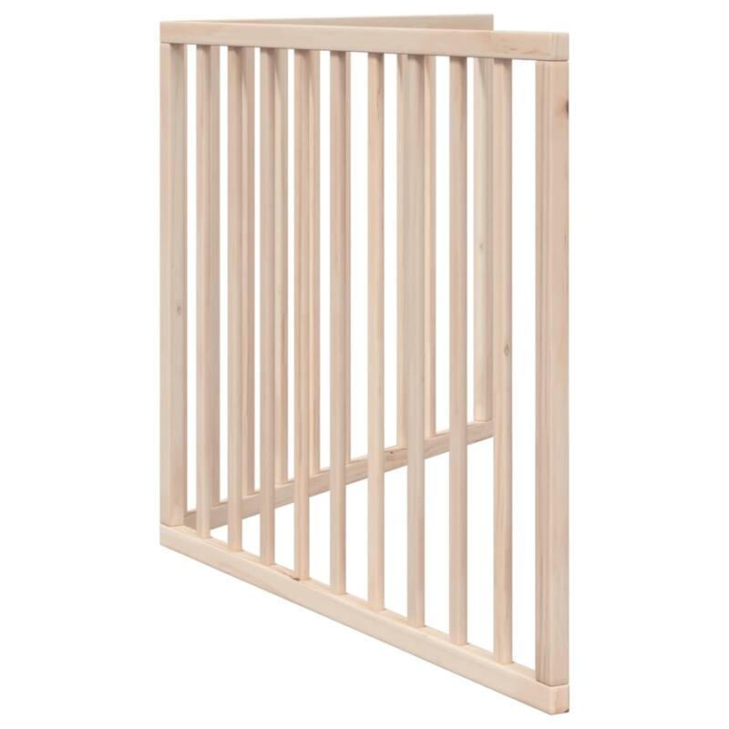 vidaXL Dog Gate Foldable Poplar Wood
