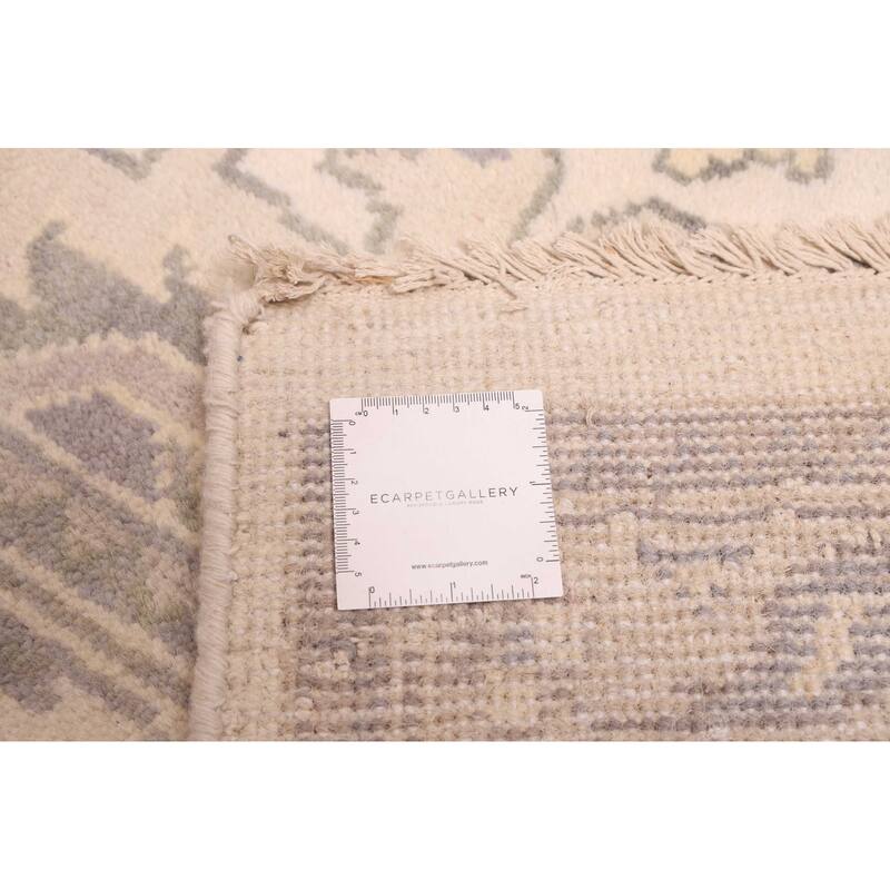ECARPETGALLERY Hand-knotted Royal Oushak Ivory Wool Rug - 9'2 x 11'9