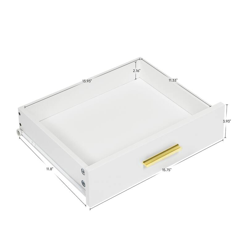 Modern White 8-Drawer Dresser Bedroom Wide Chest Of Drawers - 35.43" x 15.75" x 51.97"