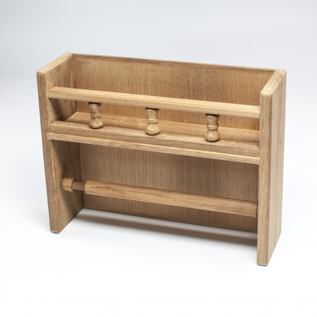 HomeRoots Wall Mounted 13.07 " Wood Spice Jar & Rack Set - 13.07 in. x 10.00 in. x 3.75 in.