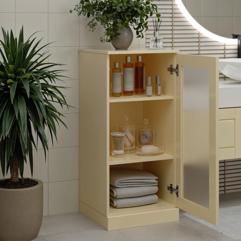 100% Solid Wood 16.5" Bathroom Cabinet with Optional Doors by Palace Imports