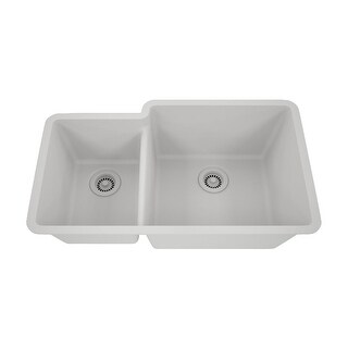 32 Inch Lexicon Platinum Quartz Composite Drop-in Undermount Galaxy White - 19" W x 32" L x 9.75" H