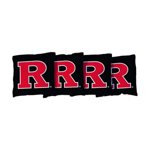 slide 2 of 3, Rutgers Scarlet Knights Black Cornhole Bags All-Weather Resin Filled
