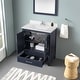 preview thumbnail 53 of 109, OVE Kansas Single Sink Bathroom Vanity, Dove White Engineered Stone Top