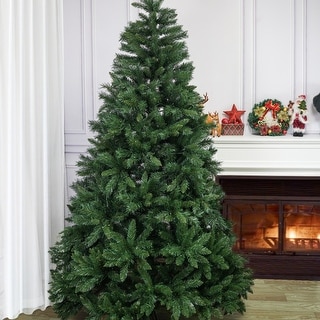 6ft/ 7ft Modern PVC Artificial Unlit Christmas Tree with Stand