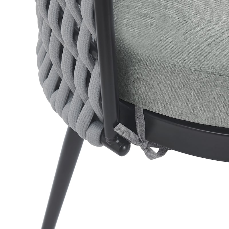 Christopher Knight Home - Tina Outdoor Dining Chair with Weather Resistant Rope and Cushions