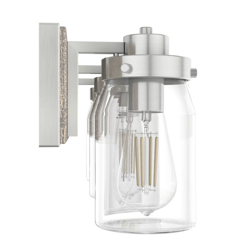 Hunter Devon Park Bathroom Vanity Wall Light, Damp Rated, Rustic, Farmhouse