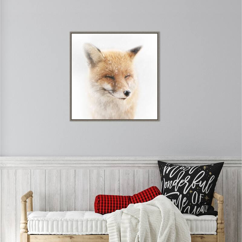 Satisfied Fox by Doris Reindl Framed Canvas Wall Art
