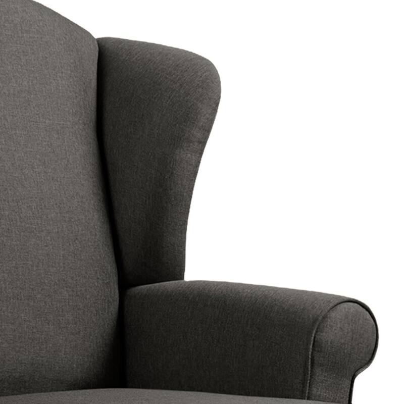 Set of 2 Elegant Living Room Wing Back Arm Chair Upholstered Accent Chair