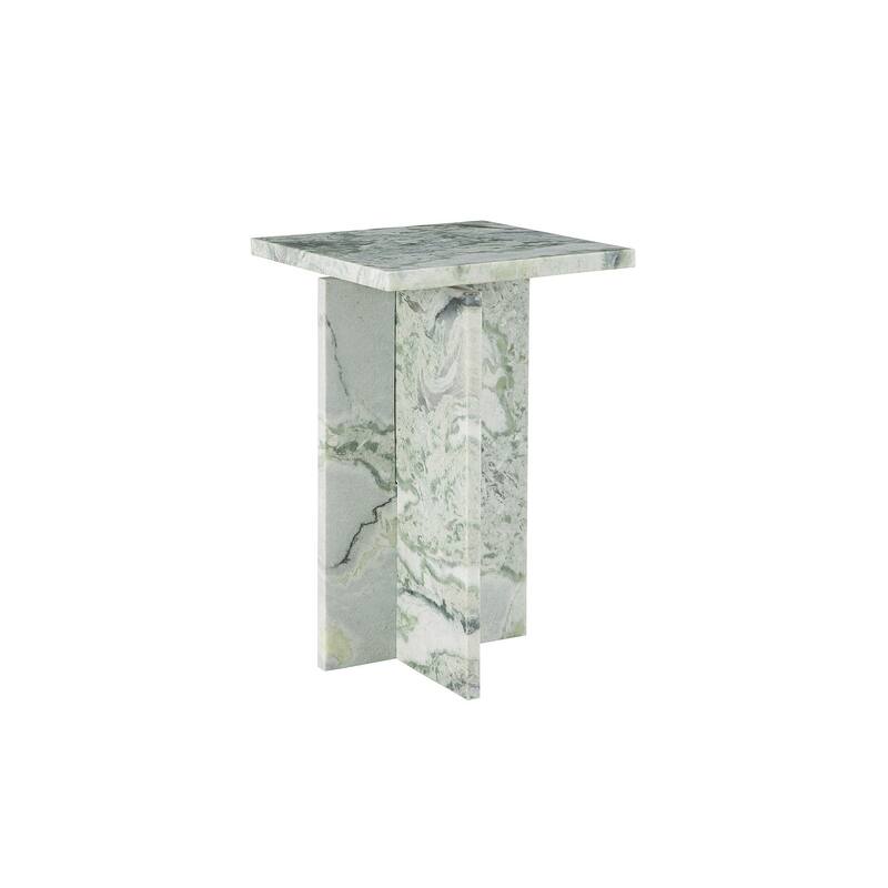 Signature Design by Ashley Deaconwell White/Green Accent Table - 14" W x 14" D x 22" H