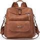 preview thumbnail 1 of 6, Ladies Casual Shoulder Bags Brown - 12x7x11" Brown - Backpack Purse