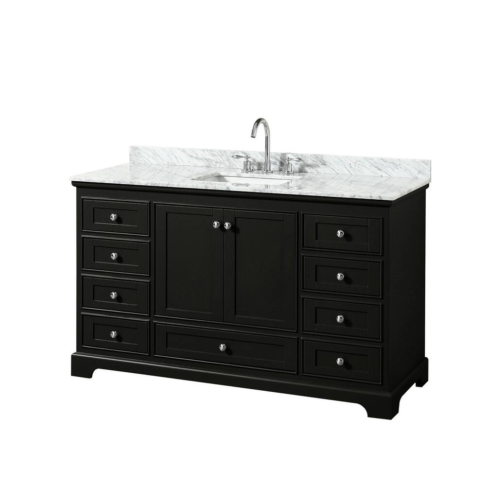 Wyndham Collection Deborah 60" Free Standing Single Vanity Set with