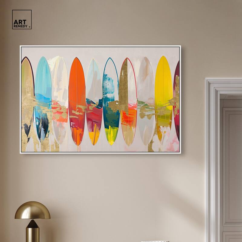 Surfboard Horizons II Canvas by Art Remedy