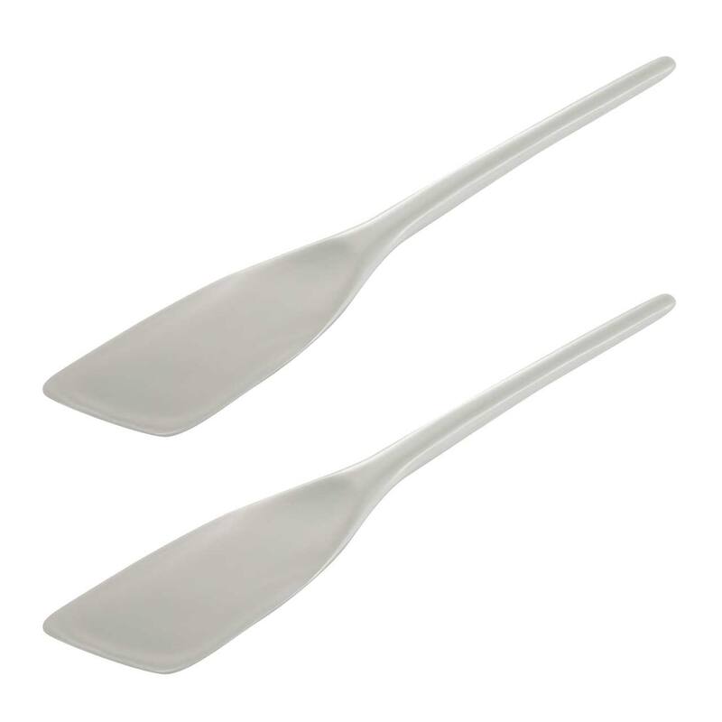 Hutzler Flexible Nylon Spatula Scraper, 11", White, Set of 2 - White