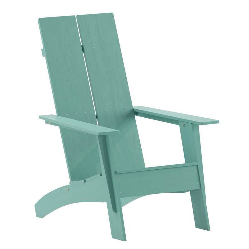 Modern Dual Slat Back Indoor/Outdoor Adirondack Patio Chair