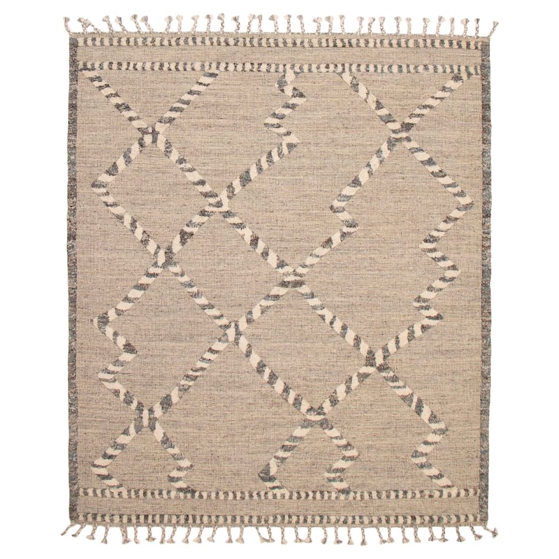 ECARPETGALLERY Hand-knotted Tangier Grey Wool Rug - 8'3 x 9'9 - Grey - 8'3 x 9'9