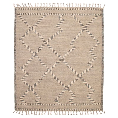 ECARPETGALLERY Hand-knotted Tangier Grey Wool Rug - 8'3 x 9'9