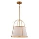preview thumbnail 8 of 10, Marion 1-Light Mid-Century Modern Cone Pendant with White Fabric Shade, Adj Ht Ceiling Chandelier Dining Room Fixture