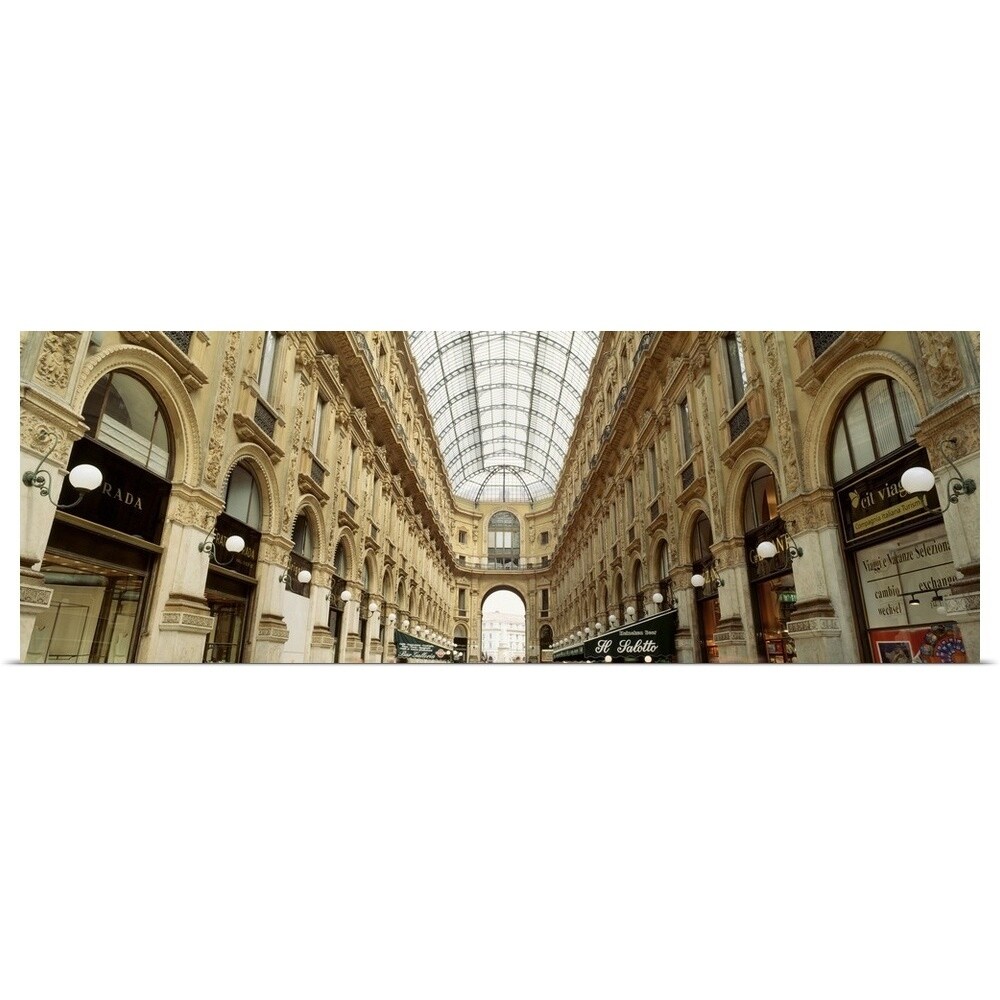 Shop Interiors Of A Hotel Galleria Vittorio Emanuele Ii Milan Italy Poster Print Overstock 16871293