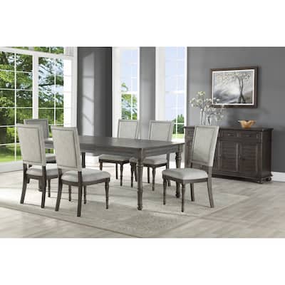 Steve Silver Lockwood Dining Set with Upholstered Side Chairs