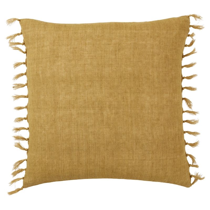 Willow Solid Pillow - 20"X20" Polyester Fill - Citron