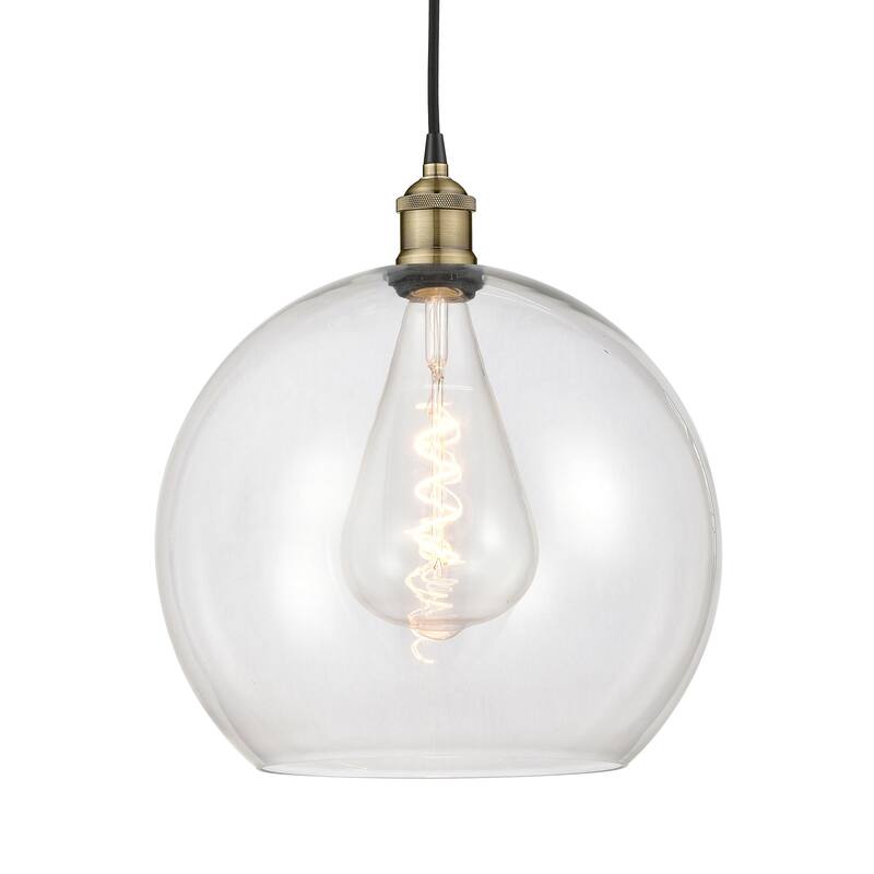 Innovations Lighting 616-1P-17-14 Athens Pendant Athens 14" Wide - Black Antique Brass / Clear